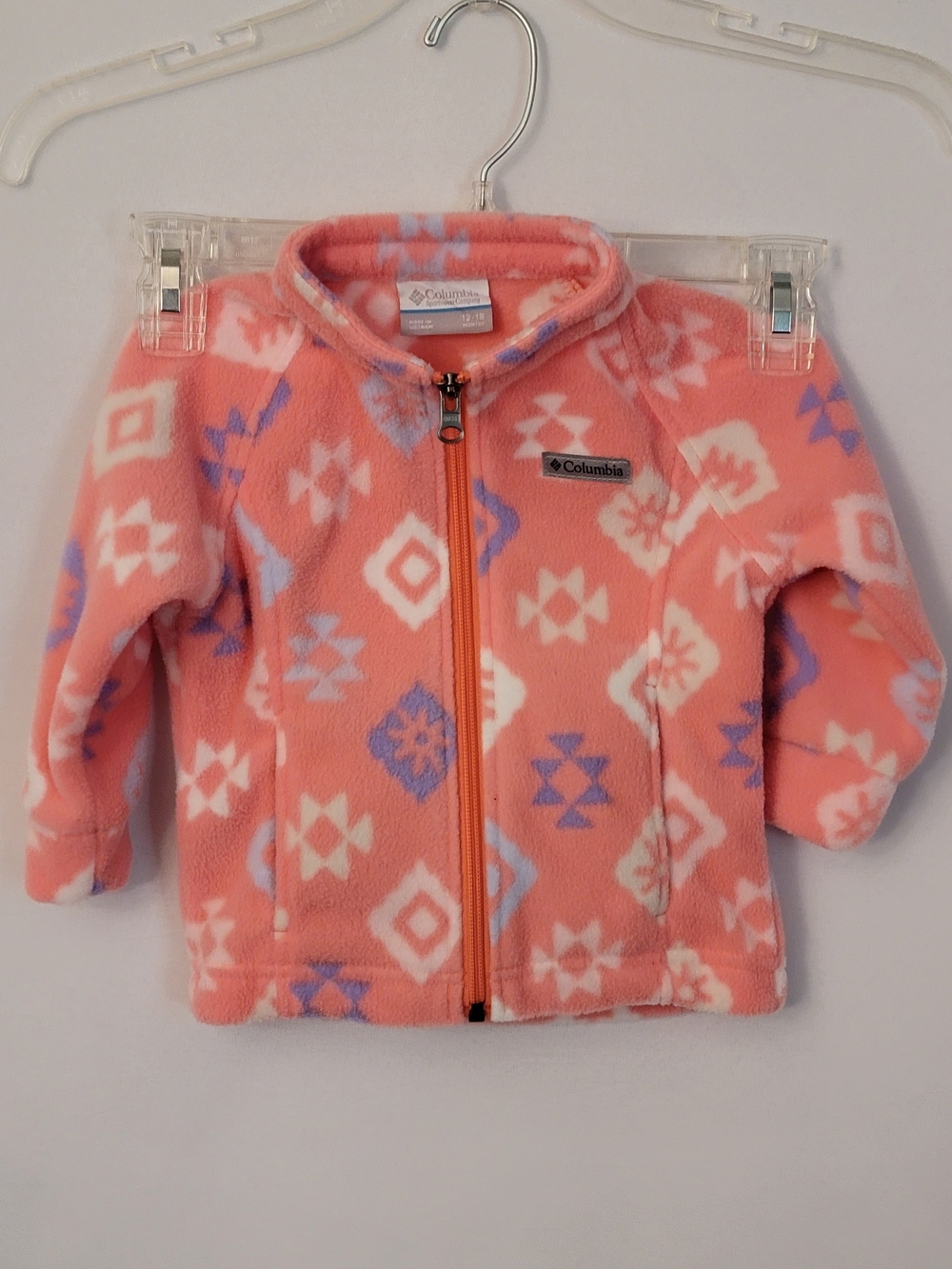 Columbia Kids' Aztec Patterned Fleece Jacket Size 12-18 MO